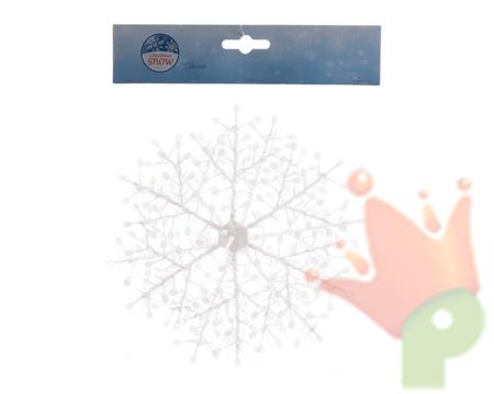 SET A 2 FIOCCO DI NEVE IRIDISCENTE 18CM