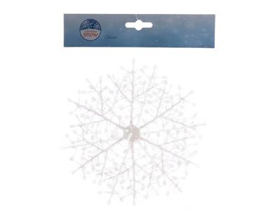 SET A 2 FIOCCO DI NEVE IRIDISCENTE 18CM