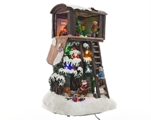 PAESAGGIO CASA SULL'ALBERO CON 12 LED MULTICOLOR 37