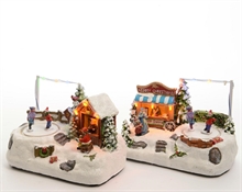 PAESAGGIO CON BAMBINI LED MULTICOLOR 1 FIGURE ASSORTITE BATT15