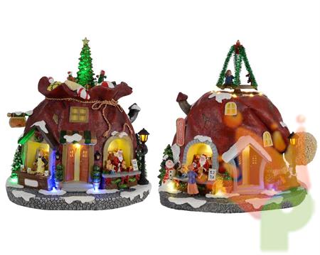 PAESAGGIO DI NATALE CON LED MULTICOLOR