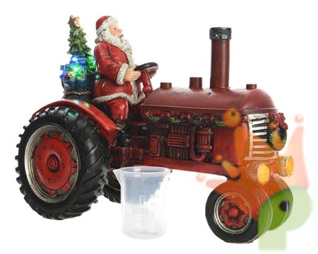 TRATTORE CON SANTA CLAUS E 10 LED MULTICOLOR 86