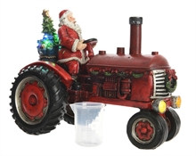 TRATTORE CON SANTA CLAUS E 10 LED MULTICOLOR 86