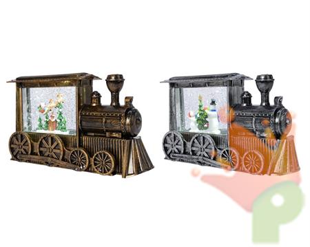 TRENINO TEMPESTATO DI NEVE E PAESAGGIO CON LED 91-92