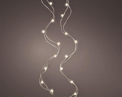LUCI DI NATALE A BATTERIA 60 MICROLED BIANCO CALDO