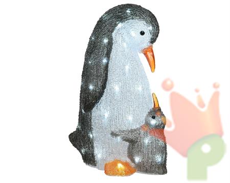 FIGURA PINGUINO ACRILICO 60 LED 47 CM N.1