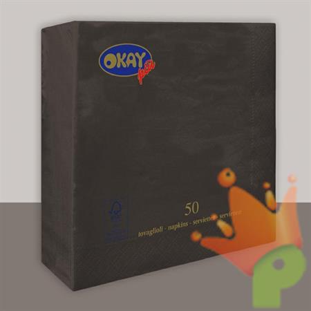 TOVAGLIOLI 33X33 2V NERO 50PZ