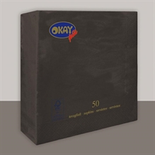 TOVAGLIOLI 33X33 2V NERO 50PZ