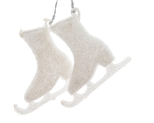 PENDENTI PER ALBERO DI NATALE PATTINI BIANCO 2PZ