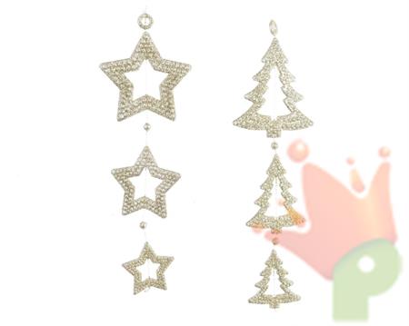 PENDENTI PER ALBERO DI NATALE ORO FIGURE ASSORTITE