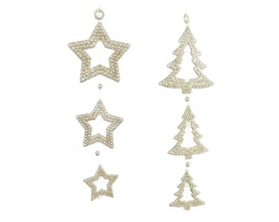 PENDENTI PER ALBERO DI NATALE ORO FIGURE ASSORTITE