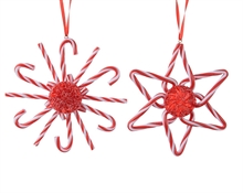 PENDENTE PER ALBERO DI NATALE CARAMELLA 2 FIGURE ASSORTITE