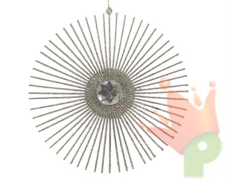 PENDENTE PER ALBERO DI NATALE 15CM ARGENTO