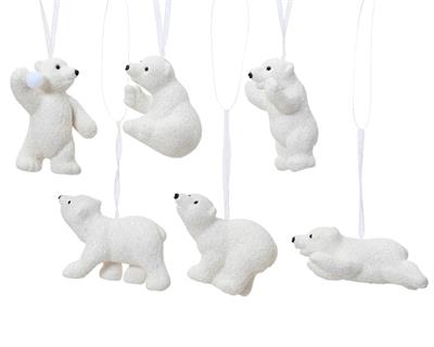 ORSO POLARE IN POLIESTERE DA APPENDERE 1 PZ ASSORTITO