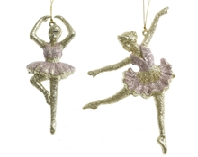 PENDENTE PER ALBERO DI NATALE BALLERINE ORO FIGURE ASSORTITE