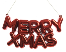 PENDENTE PE ALBERO DI NATALE MERRY XMAS ROSSO