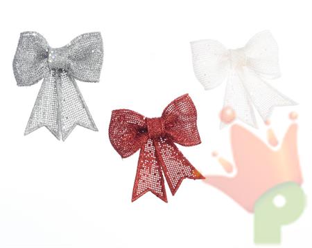 DECORAZIONE PER ALBERO DI NATALE FIOCCO COLORI ASSORTITI