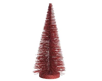 ALBERO ROSSO GLITTER 10X18CM