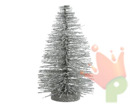 ALBERO ARGENTO GLITTERATO 13X23CM