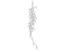 DECORAZIONE PENDENTE GRAPPOLO DI CRISTALLO 35CM