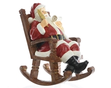 BABBO NATALE CON SEDIA A DONDOLO 16X25X25CM