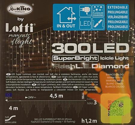TENDA DI LUCI ICE LIGHT W 300 LED SUPERBRIGHT CLASSIC