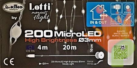 LUCI DI NATALE 200 MICROLED BIANCO