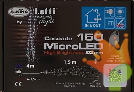 CASCATA MHB 150 MICROLED HB BIANCO 3MM HIGH BRIGHTNESS 10 STRING