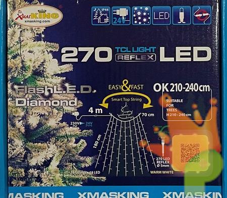 TENDA MANTELLO PER ALBERI TCL-H 270 LED CLASSIC 5MM FLASHLED