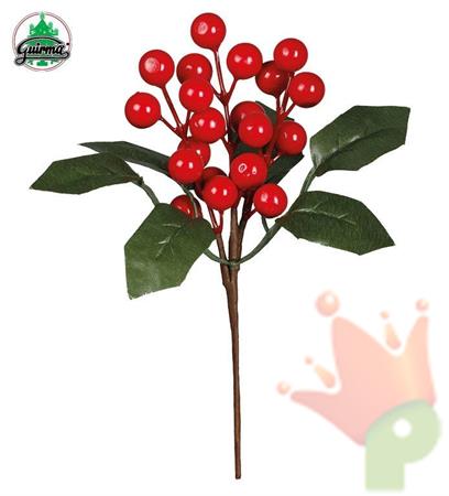 RAMO CON BACCHE ROSSE 18 CM