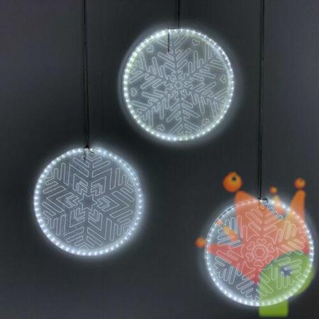 DISCHI LUMINOSI SMD DISK MIX3 CFK CRISTALLI NEVE 60 SMD LED BIAN