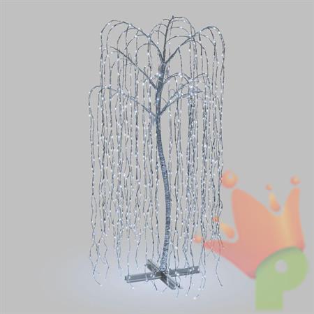 ALBERO RAMI CADENTI ARGENTO WILLOW TREE WTA 1024 LED BIANCO 5MM