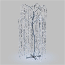 ALBERO RAMI CADENTI ARGENTO WILLOW TREE WTA 1024 LED BIANCO 5MM