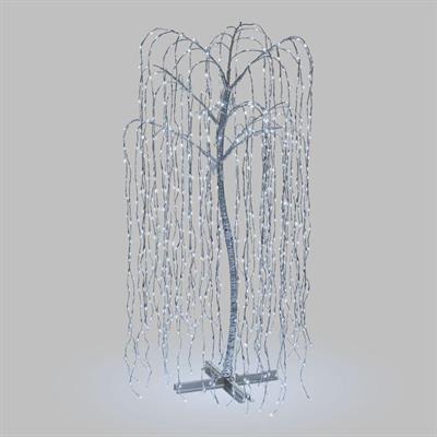 ALBERO RAMI CADENTI ARGENTO WILLOW TREE WTA 1024 LED BIANCO 5MM