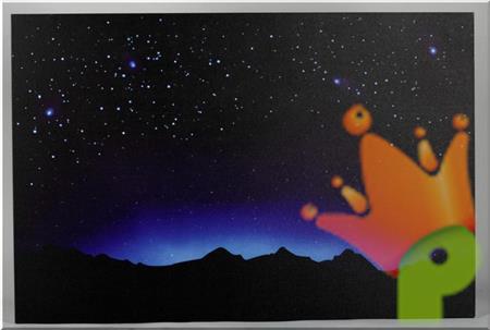 CIELO LUMINOSO CON MONTAGNE FIBRA OTTICA LED 60X40CM