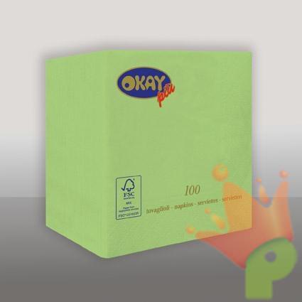 TOVAGLIOLI 25X25 2V VERDE MELA 50PZ