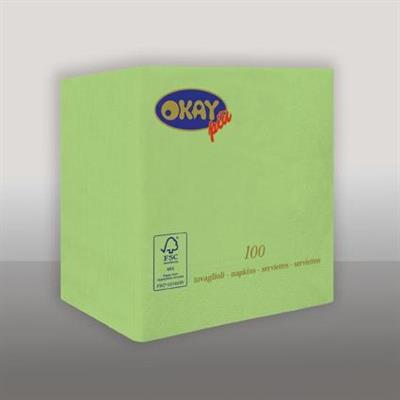 TOVAGLIOLI 25X25 2V VERDE MELA 50PZ