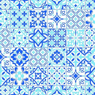 TOVAGLIA AIRLAID EASY 1X1MT AZULEJOS BLU 25PZ