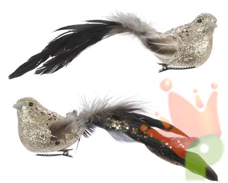 UCCELLINI GLITTERATI CON CLIP
