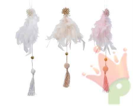 fthr tassel w pearl top 3colas