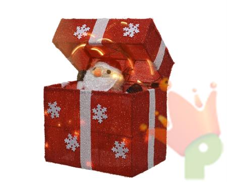 SCATOLA REGALO CON BABBO LUMINOSA