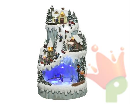 PAESAGGIO MONTAGNA CON SLITTINI LUCI E SUONI E MOVIMENTO 9