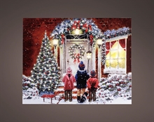 QUADRO PAESAGGISTICO CON LUCI A LED H.38X48X2,3 CM N71