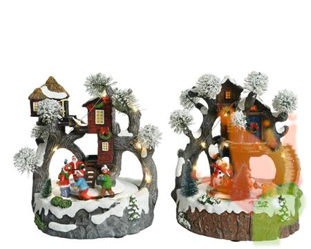 VILLAGGIO DI NATALE INVERNALE MOVIMENTO E LUCI