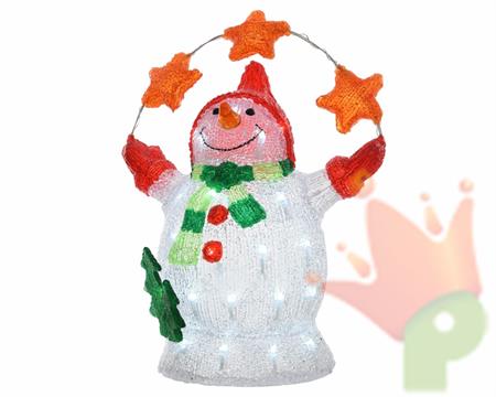 FIGURA LED ACRILICA PUPAZZO DI NEVE