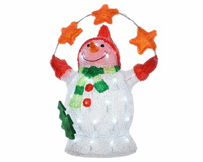 FIGURA LED ACRILICA PUPAZZO DI NEVE