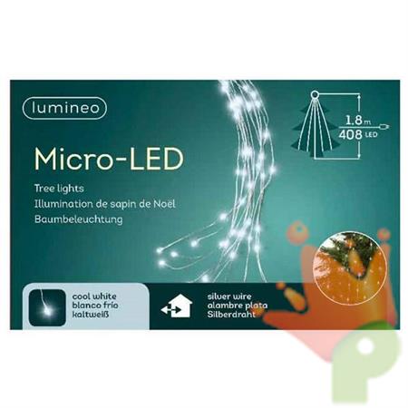 CASCATA MICRO LED 480 LED PER ALBERO DA 180 CM