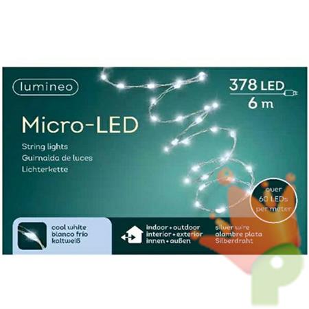 GHIRLANDA 378 MICROLED BIANCO FREDDO 6 MT