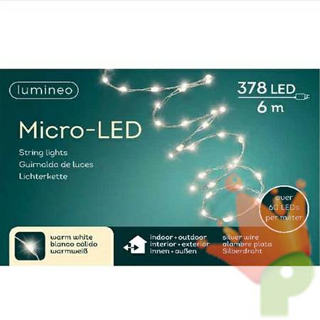LUCI DI NATALE 378 MICROLED BIANCO CALDO