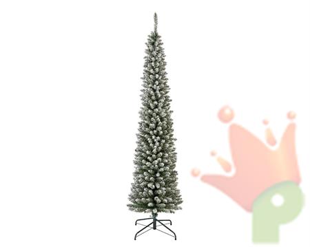 ALBERO DI NATALE INNEVATO SLIM 210 CM SNOWY PENCIL PINE